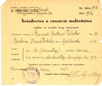Marriage certificate